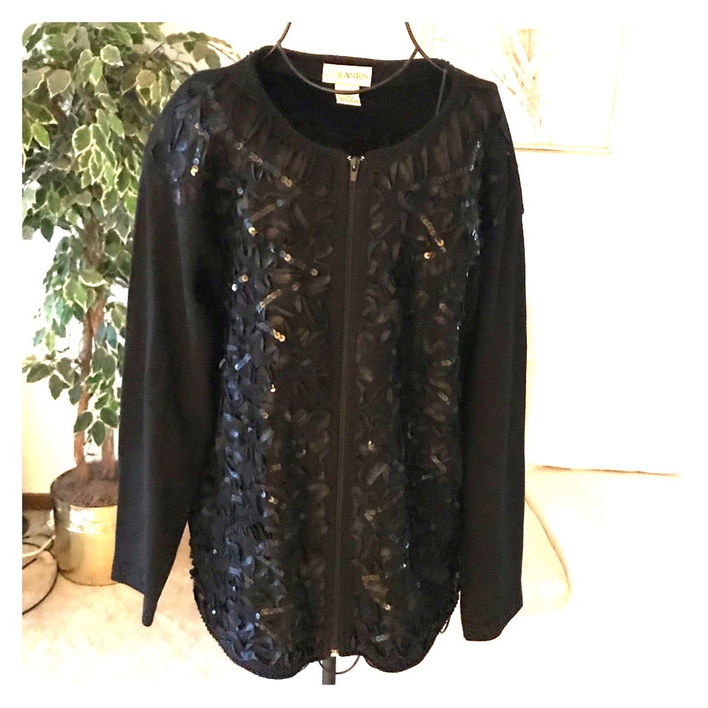 Black dressy sweater.